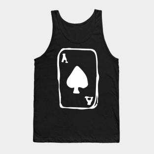 Ace of Spades Doodle White Tank Top